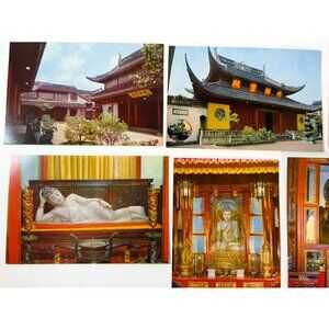 Vintage Shanghai Jade Buddha Temple Postcards Souvenir Lot of 11 Cards NEW
